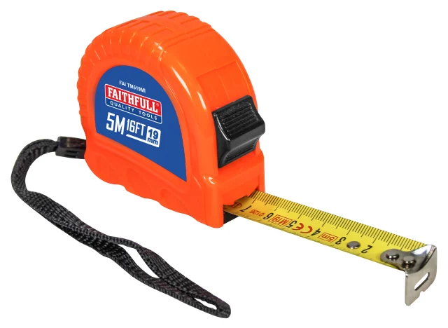 Faithfull Twin Lock Tape Measure 5m/16ft (Width 19mm) - Image 3