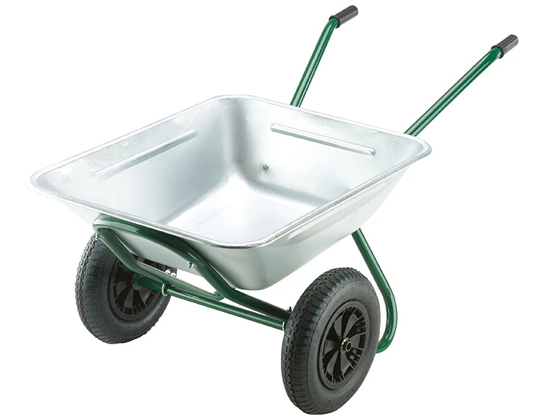 Walsall  175L Galvanised Garden Twin Wheelbarrow
