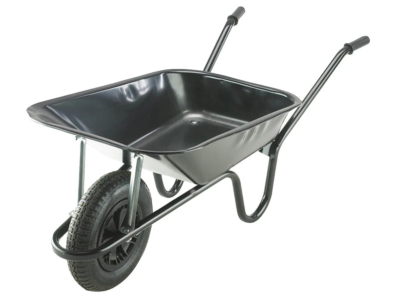 Walsall 85L Black Contractor Heavy-Duty Builder's Wheelbarrow