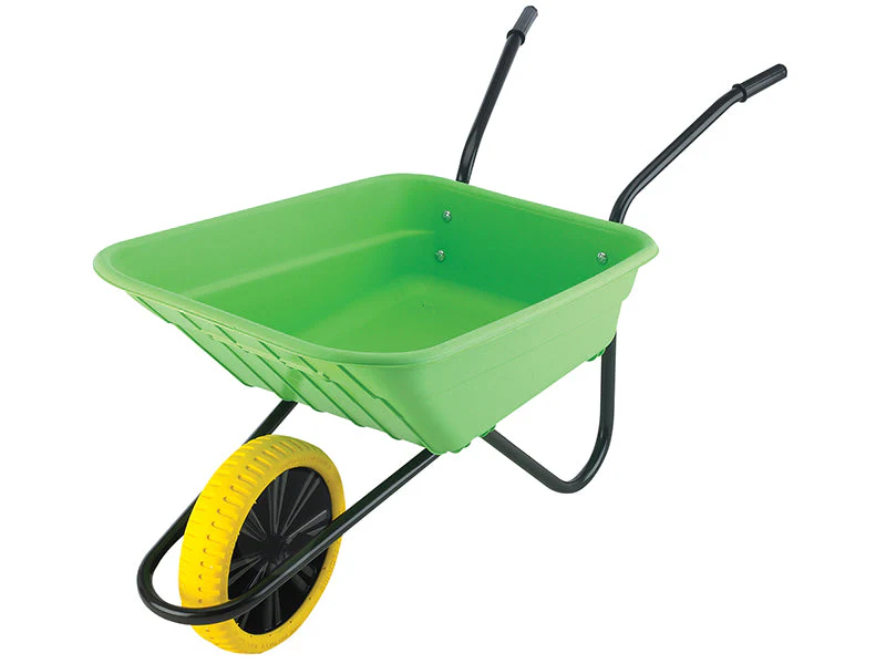 Walsall  90L Lime Polypropylene Wheelbarrow - Puncture Proof